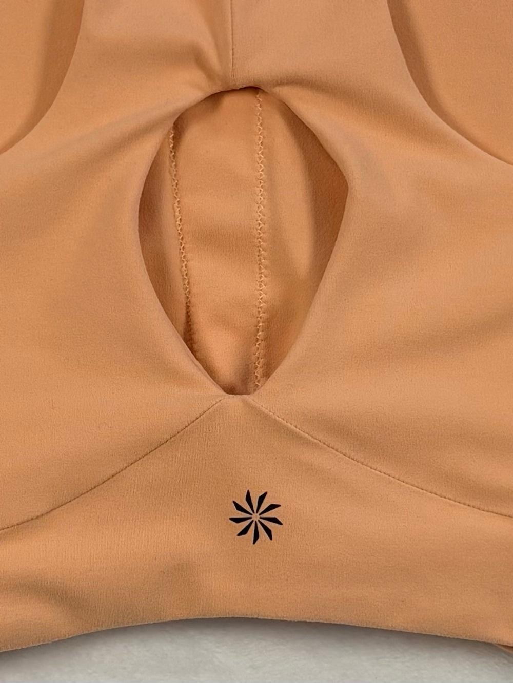 ATHLETA Conscious Crop Cutout Sports Bra Tank Top Peach Orange XS - Picture 7 of 8